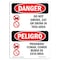 Signmission Safety Sign, OSHA Danger, 24" Height, Rigid Plastic, Do Not Smoke Eat Drink In Area Spanish OS-DS-P-1824-VS-1164 - alternate 1